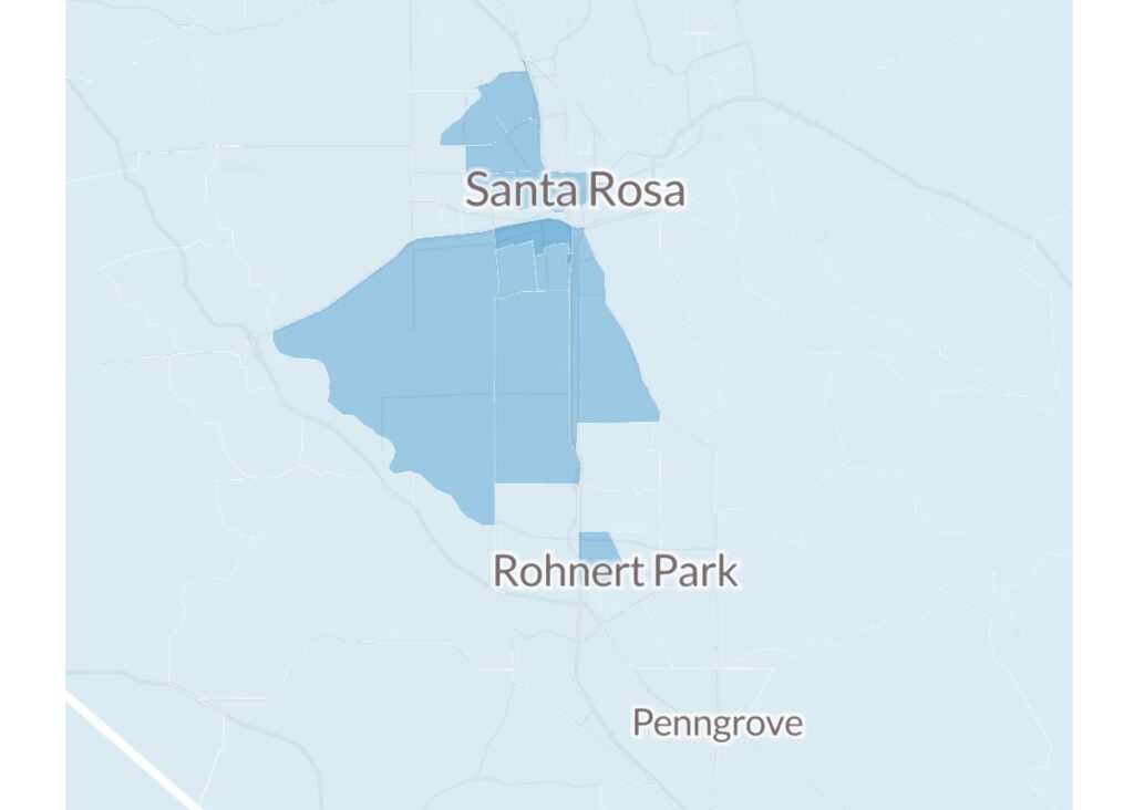 Interactive map from Urban.org that shows areas of housing instability and vulnerable populations at risk of eviction.